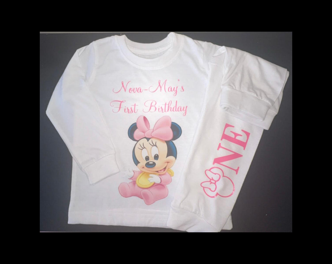 Minnie Mouse Birthday Pjs